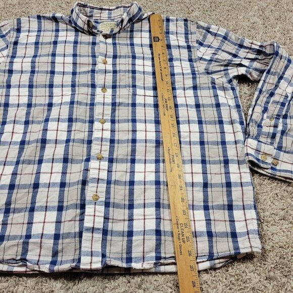 Cabelas Flannel Shirt Mens XL Multicolor Button Up Plaid Long Sleeve Outdoors - Picture 5 of 8